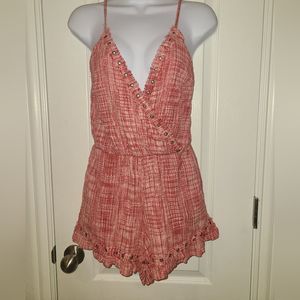 Tularosa Pink Textured Romper